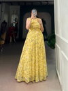 Ynf5200 Weightless Marbal Floral Print Long Dress Bulk Orders In India